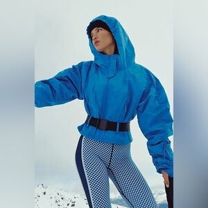 Free People Movement Powder Vixen Jacket Women's Blue Hooded Jacket Medium